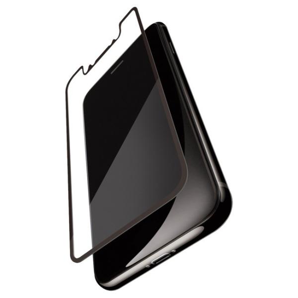 エレコム  iPhone11Pro iPhoneXs X （5.8インチ)  フィルム フルカバー 衝撃吸収 指紋防止 反射防止 ブラック PM-A17XFLPRBK