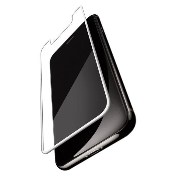 エレコム  iPhone11Pro iPhoneXs X （5.8インチ)  フィルム フルカバー 衝撃吸収 指紋防止 高光沢 ホワイト PM-A17XFLPGRWH