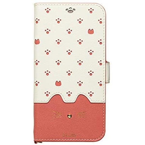 在庫処分 Natural design iPhone11  (6.1インチ) 手帳型 ケース Minette ピンク 猫 PUレザー ストラップ付属 スタンド機能