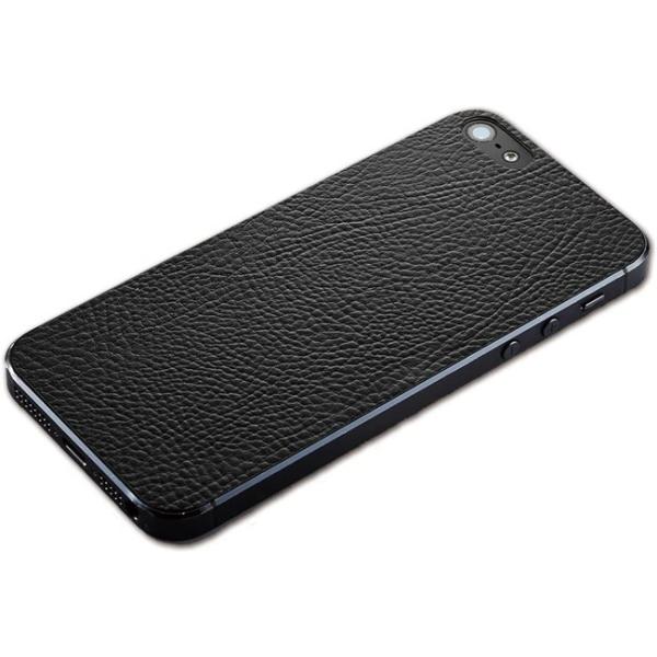在庫処分 Simplism  iPhoneSE（第1世代）iPhone 5 5s/ 5C 背面保護  テクスチャー 背面シート エコレザー ブラック TR-PFIP13-LTBK