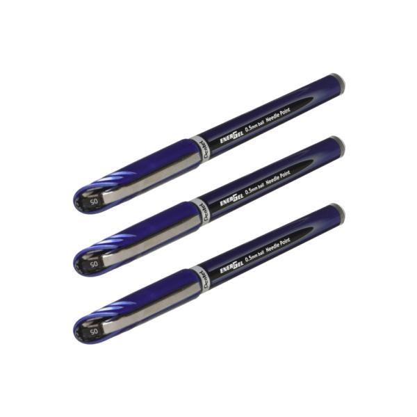 ぺんてる ENERGEL エナージェル ボールペン ユーロ EURO 0.5mm BLN25-A 黒 3個