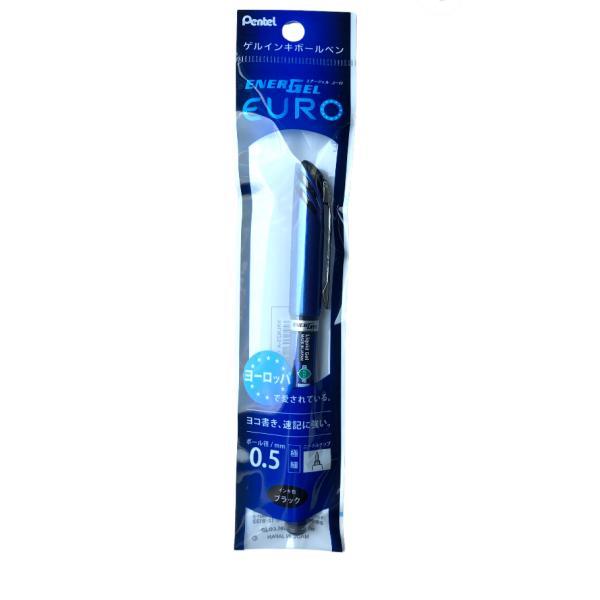 ぺんてる ENERGEL エナージェル ボールペン ユーロ EURO 0.5mm XBLN25-A 黒 1個 パック入り