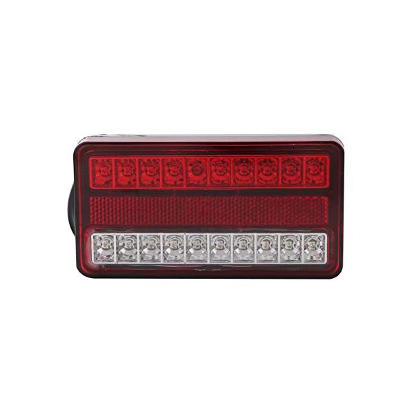 ジムニーカスタム用やボートトレーラー、軽ジェットスキートレーラーなど12V車に幅広く使用可能なLEDテールランプです。  中央部にリフレクター(反射板)付きで車検対応となります。※検査官により、光量やブレーキ時照射面積の指摘を受ける場合があ...