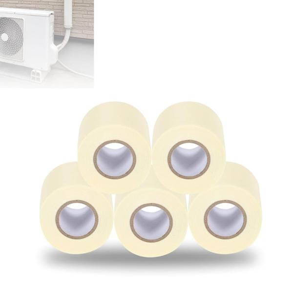 【簡単に巻ける】誰でも簡単に巻くことができます。エアコンの屋外配管ホースにスムーズにフィットし、作業時間を大幅に短縮します。【優れた保護性能】厚さ0.22mmで、配管をしっかりと保護します。外部からのダメージや紫外線による劣化を防ぎ、配管の...