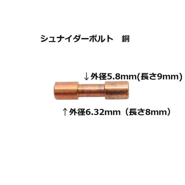 墨文字製作所　ナイフ　包丁　ハンドル用　シュナイダーボルト　銅製　１個