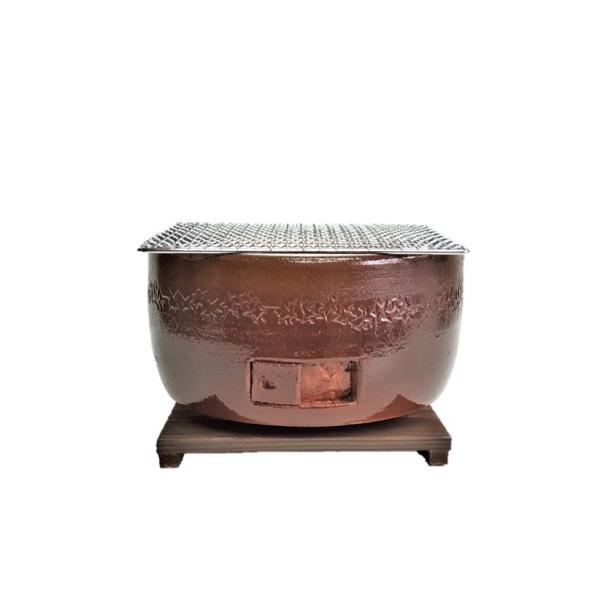 KINKA - ≪未使用品・炭付き≫キンカ 大型三河こんろ （茶）日本製内側珪藻土七輪 suminoyamada_1123