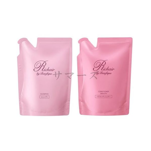 セット　資生堂　ベネフィーク　リシェール　バイ　ベネフィーク　シャンプー + コンディショナー　スムース　レフィルセット