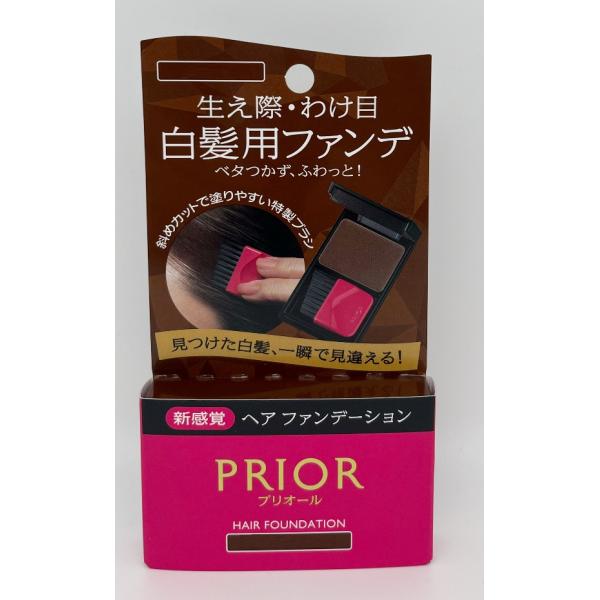 資生堂　プリオール　ヘア　ファンデーション　ブラウン　3.6g　