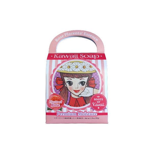 ◆送料無料!!【Kawaii Soap】手作り無添加石鹸◆カワイイ ソープ・ローズの香り＜泡立てネット付き＞80g◆内藤ルネ◆