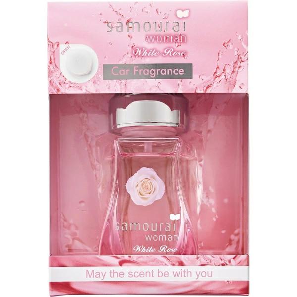 ◆送料無料!!【samourai woman／NEW】車内芳香剤◆サムライウーマン ホワイトローズ カーフレグランス クルマ用芳香剤 置き型 60ml◆
