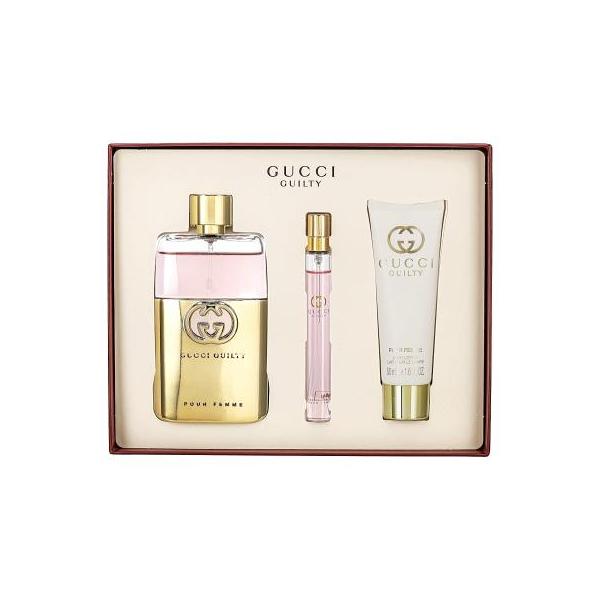 ◆送料無料!!【GUCCI】コフレ3点セット◆グッチ ギルティ プールファム オードパルファムEDP90ml＆10ml+ボディローション50ml◆