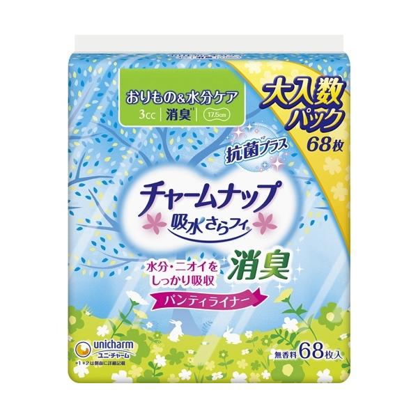 チャームナップ　吸水さらフィ　3cc　無香料　消臭タイプ　パンティライナー　17.5cm　（軽い尿モレの方）　68枚