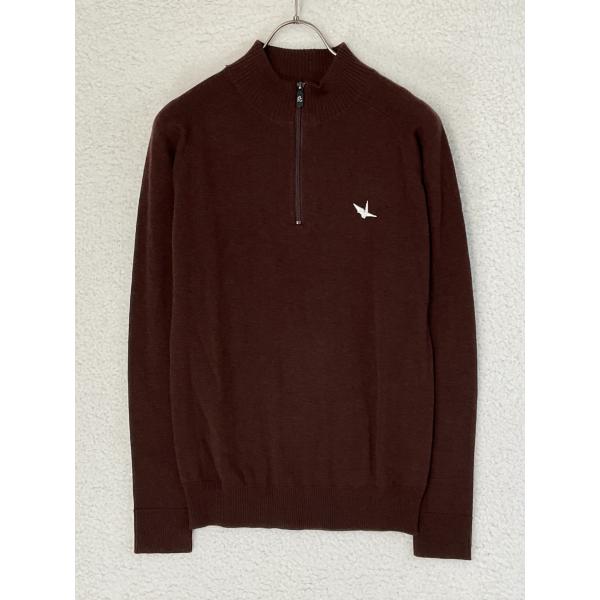 未使用 1PIU1UGUALE3 GOLF 3 ブラウン ZIP KNIT プルオーバー 未使用 1PIU1UGUALE3 GOLF 3 ブラウン ZIP KNIT プルオーバー
