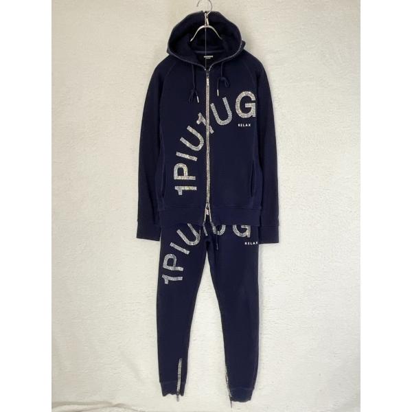1piu1uguale3 RELAX XL ネイビー ラインストーンスウェット 1piu1uguale3 RELAX XL ネイビー ラインストーンスウェット