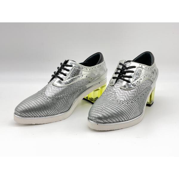 未使用 UNITED NUDE 35(22-22.5) シルバー クリアヒールレース