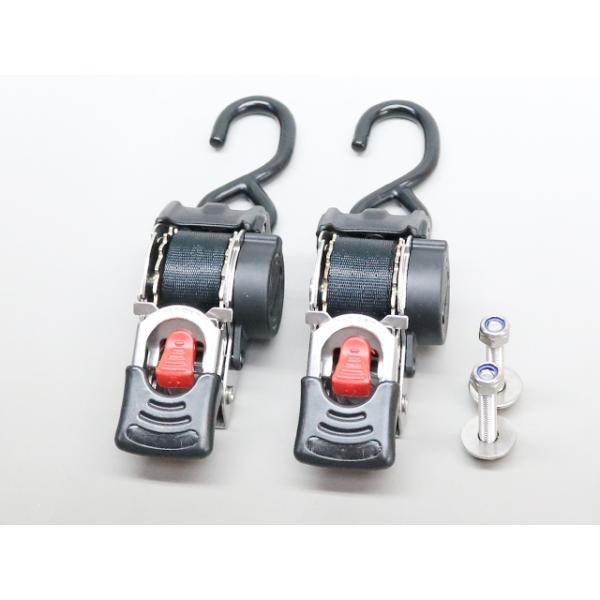 新品送料無料 ループ付コンパクト 収納式 タイダウン ステンレス製 トレーラー用 ステンレス製 MINI 収納式 トランサムタイダウンベルト