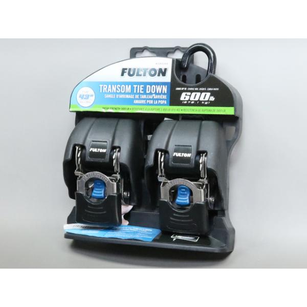 ■商品説明■・Fulton トランサムタイダウンベルト(ステンレス)になります。・ジェットスキー、バスボート等のトレーラーに!!■商品詳細■・ベルト幅：2インチ(約5cm)・ケーブル長さ：108cm・耐荷重：600ポンド (約272kg)・...