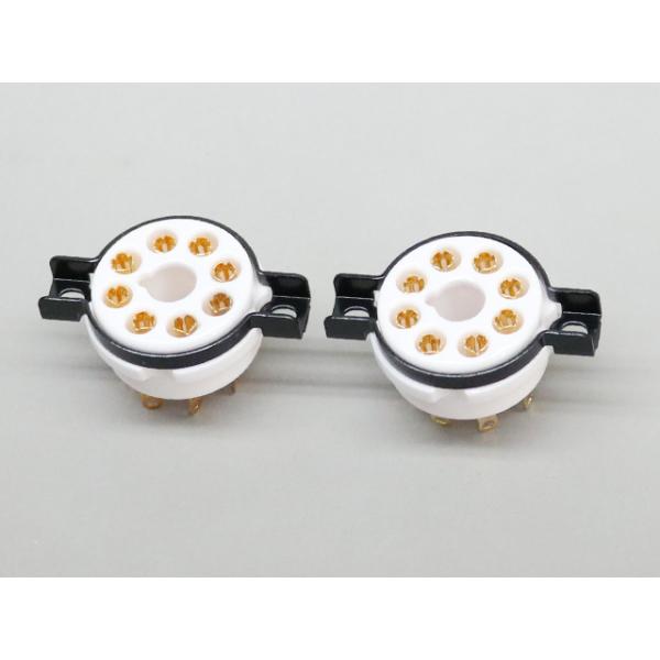 ■商品説明■・真空管ソケット 8ピン になります。 ・EL34・6SN7・6SL7等にご使用いただけます。■商品詳細■・金メッキ 真空管ソケット 8ピン・取り付け穴寸法：27mm・取り付けネジピッチ：35.5mm・適合取付ネジ：M3ネジ■販...