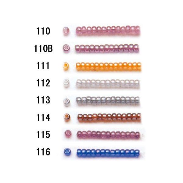 TOHO シードビーズ 糸通し 丸小 ビーズ 1m入り No.110〜No.116 : サン