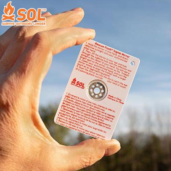SOL レスキューフラッシュフローティングミラー 鏡 シグナルミラー 遭難 救助 13865