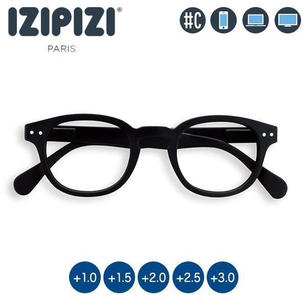 イジピジ IZIPIZI リーディンググラス ブルーライトカット #C ブラック 3701210434346 シニアグラス おしゃれ PCグラス