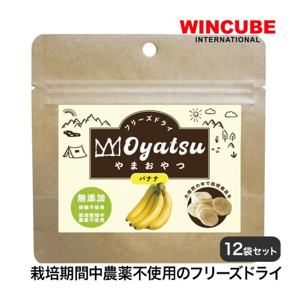 やまおやつ フリーズドライ フルーツ バナナ 10g 12袋セット ドライフルーツ 携行食 携帯食 非常食 スポーツ ウィンキューブ 4562414290430-12P
