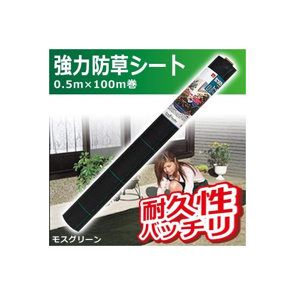 キンボシ 強力防草シート(モスグリーン) 0.5m×100m巻 7217 キンボシ 強力防草シート(モスグリーン) 0.5m×100m巻 7217