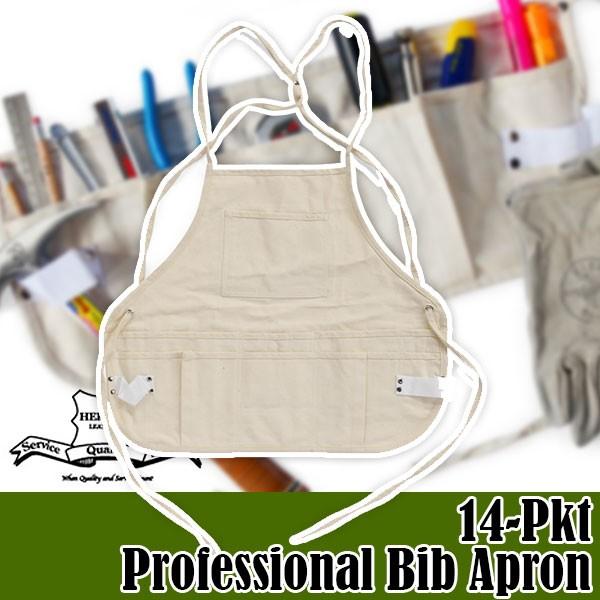 ヘリテージレザー 14-Pkt Professional Bib Apron ビブエプロン