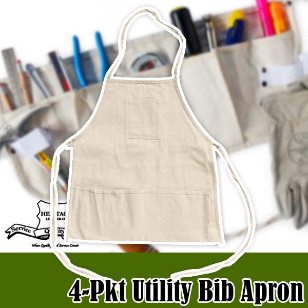 ヘリテージレザー 4-Pkt Utility Bib Apron ビブエプロン HL9