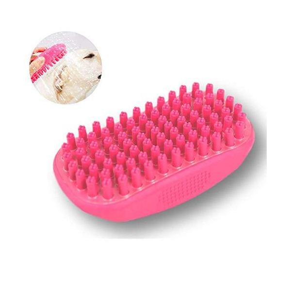 信頼 Chocople Chocople ペット ピンク お風呂用シャンプーブラシ 猫 犬 シャワーブラシ お手入れ トリミング用品