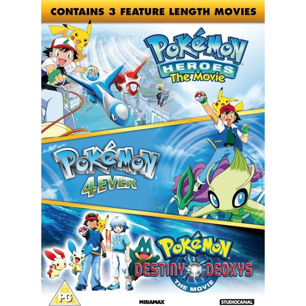 DVD「Pokemon - Triple Movie Collection」[Regions 2,4] ポケモンのアニメ映画が3本収録されています。リージョン2のため、日本のDVDプレーヤーで再生可能。再生できない場合、リージョンフリーの再...