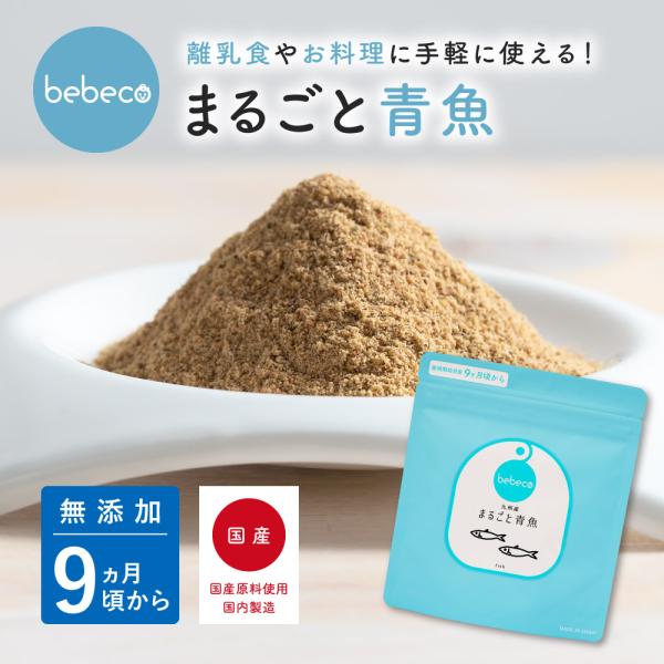 bebeco 離乳食 九州産 まるごと青魚 ベビーフード だし 100g×1袋 無添加 粉末 カルシウム 送料無料 9ヶ月