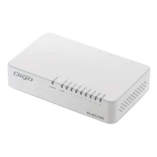 他サイト： エレコム（株） EHC-G08PA2-JW [ホワイト]の商品画像