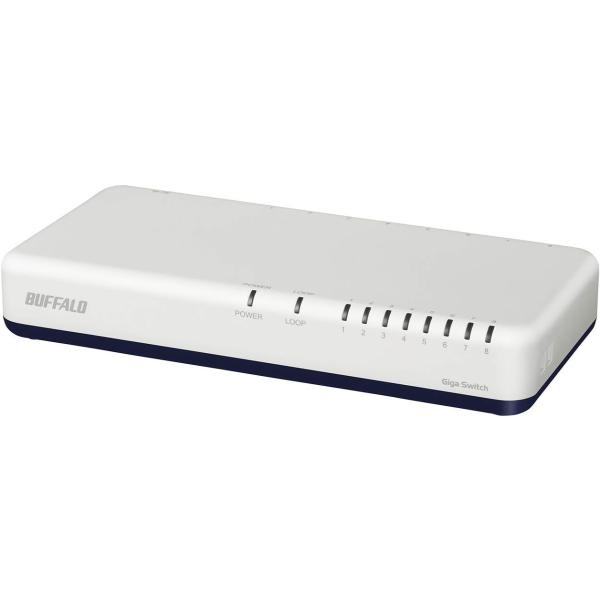 転送速度：10BASE-T(10Mbps)/100BASE-TX(100Mbps)/1000BASE-T(1000Mbps) ポート数：8