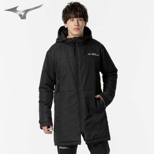 Mizuno MORELIA ベンチコート M ブラック MIZUNO コート ミズノ フットボール サッカー フィールドコート