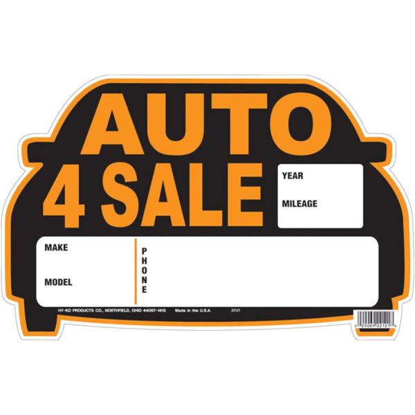 HY-KO ダイカットサイン【AUTO FOR SALE】 アメリカ製 22121