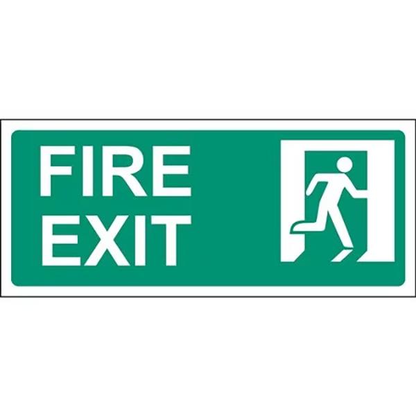 HY-KO 6x14 プラスチックフェンスサイン 【FIRE EXIT】HY-23011