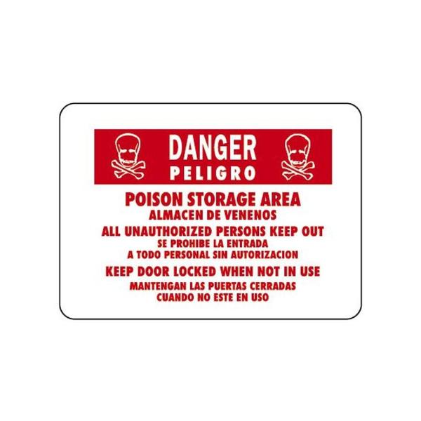 HY-KO アルミサイン【DANGER POISON STORAGE】 HY-CFS-1
