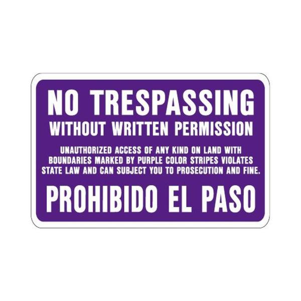 HY-KO アルミサイン【NO TRESPASSING】 HY-SS-50