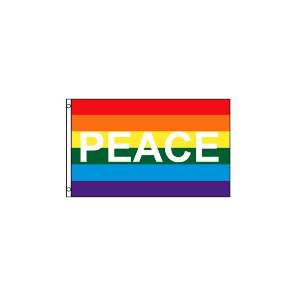 アメリカンフラッグ レインボーピース フラッグ 3×5ft（150×90cm） メール便可 Rainbow Peace Flag rainbow-peace