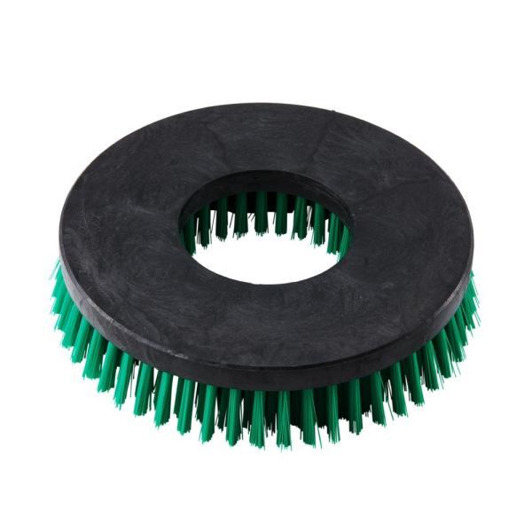 ポリッシャーブラシ 緑 (12インチ) ナイロン 樹脂台 プラスチック台