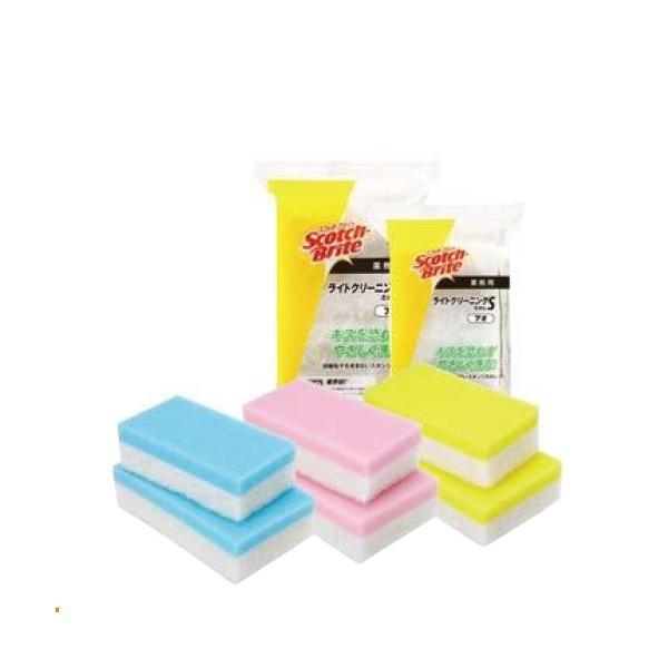 3M ライトクリーニングたわしS (キイロ) 正規品 スコッチブライト スリーエム 抗菌ウレタンスポンジ 個包装 黄色 イエロー