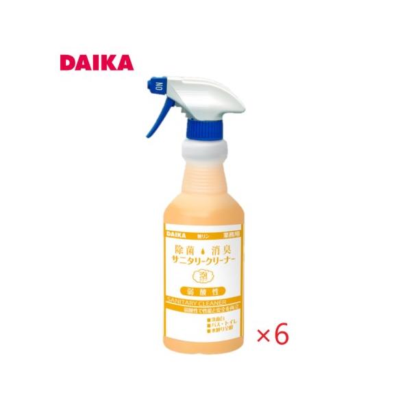 (ケース販売)ダイカ　除菌消臭サニタリークリーナー (500ml×6本)　増粘剤除菌剤配合　弱酸性