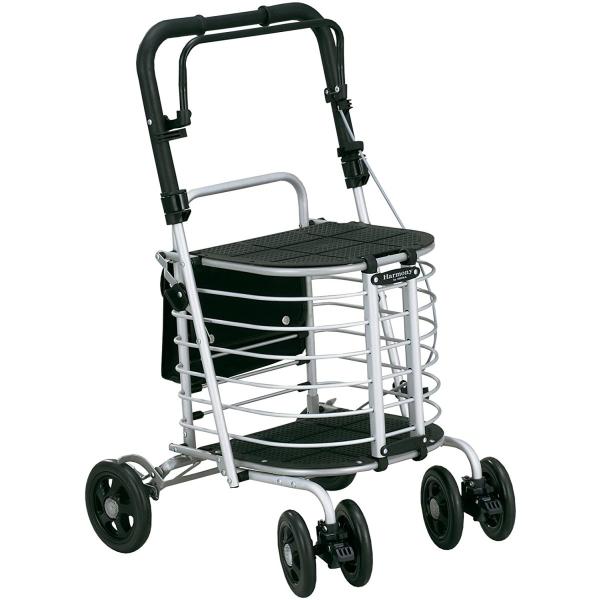 ＜原産国＞ ベトナム社会主義共和国＜商品サイズ (幅X奥行X高さ)＞使用時:W46×D52×H83~90cm収納時:W46×D28×H90cmハンドル高:83~90cm 座面高:49cm座面サイズ:W32×D30cm前・後輪タイヤ直径:14...