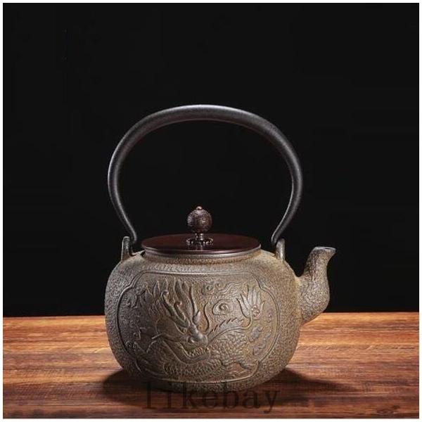 2021人気特価 鋳鉄 急須 古風鉄瓶 鉄分補給 提梁壺 茶壺 水壷 煮茶壷