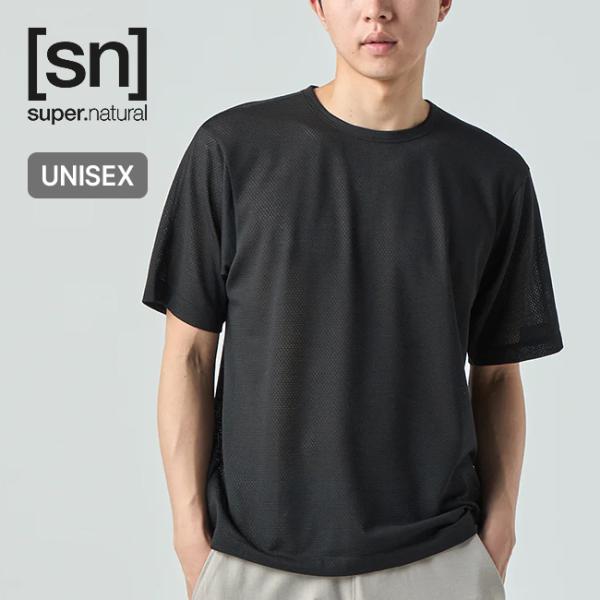 super natural スーパーナチュラル JP135メッシュアクティブショートスリーブTシャツ ユニセックス SNUJ10078 トップス Tシャツ 半袖 ジム 2026 春夏