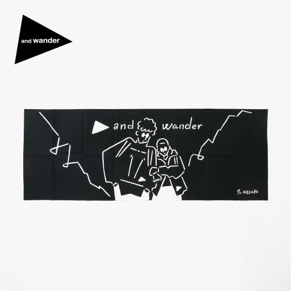 長場雄　てぬぐい　鳥獣戯画B and wander Yu Nagaba×and 長場雄×アンドワンダー 手ぬぐい