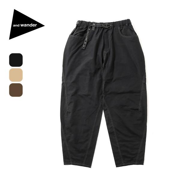 and wander アンドワンダー デニムワイドパンツ WS Black and wander（アンドワンダー）の「and wander/アンドワンダー