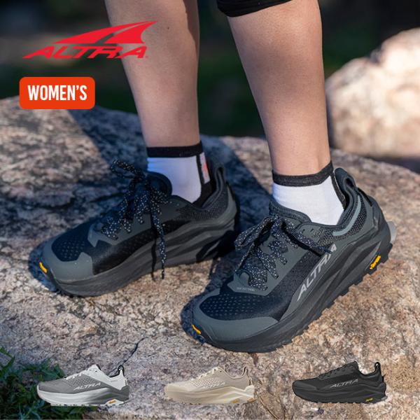 ALTRA アルトラ オリンパス6 ウィメンズ レディース シューズ 靴 スニーカー 厚底 ロングトレイル ランニング ハイキング 登山 黒 2025 秋冬