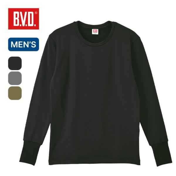 B V D ビー・ブイ・ディー クルーネックサムホール メンズ GR092 Crew